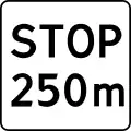 Distance to stop