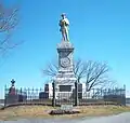 The Confederate Statue watches over Myrtle Hill Cemetery and Rome, Georgia on the top of the hill, "Crown Point"