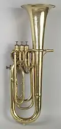Photograph of a bass saxhorn