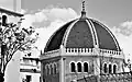 Black and white image of the dome in 2018