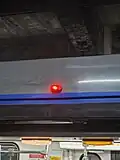 Exterior door lights were installed in some LRVs.