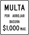 R16-2 $1000 fine for littering