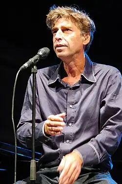 Maarten van Roozendaal onstage at the Vondelpark, Amsterdam, the Netherlands, 23 August 2008