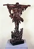 Greek shepherd, sculpture by George Koras