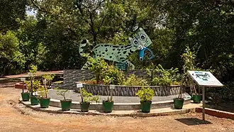 Fishing cat sculpture