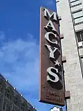 Signage on oldest part of the store, O'Farrell and Stockton