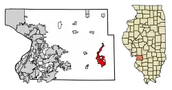 Location in Madison County, Illinois