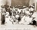 Mohammad Mahabat Khanji II, the Nawab of Junagarh, with young, Mohammad Bahadur Khanji III, 1870s