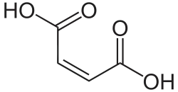 Skeletal formula of maleic acid