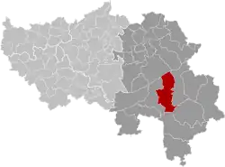 Location of Malmedy in Liège Province
