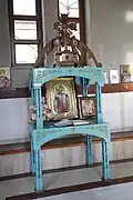 Reliquary area in the new church