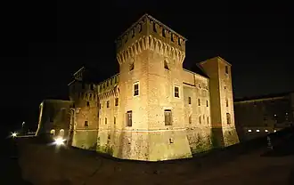 Castel San Giorgio at night