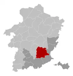 Location of Bilzen-Hoeselt in Limburg