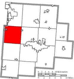 Location of Bloom Township in Fairfield County