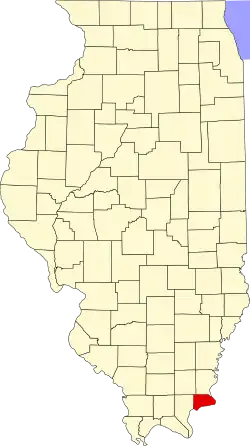 State map highlighting Hardin County