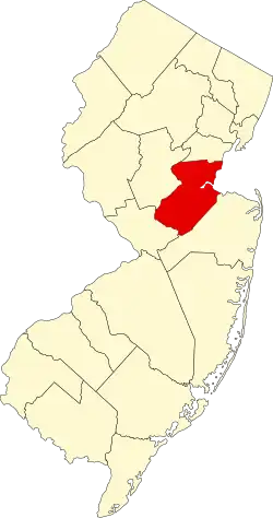 Middlesex County map