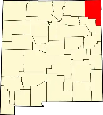 State map highlighting Union County