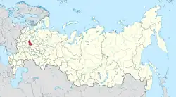 Location of Vladimir Oblast