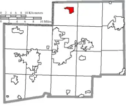 Location of Hartville in Stark County, Ohio