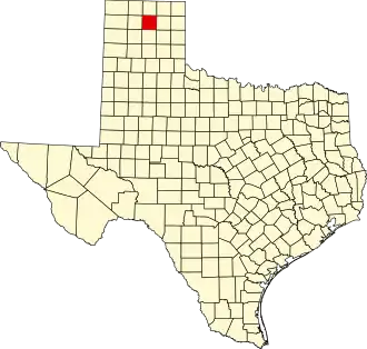 State map highlighting Hutchinson County