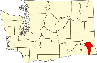 State map highlighting Garfield County