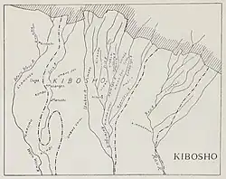 Map of the Kingdom of Kibosho and its chiefdoms c1880s.