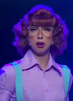 Chacón as Dulce at Mentiras, el musical medley in Los Metro Awards 2018