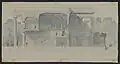 A rendered section of the building drawn by Richard Morris Hunt