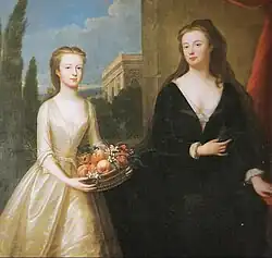 Portrait of Duchess of Marlboro with Lady Diana Spencer, c. 1722