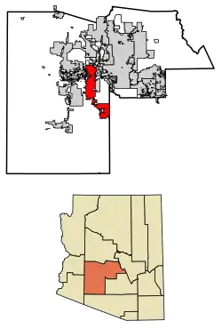 Location of Goodyear, Arizona