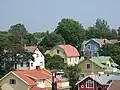 Wooden residential buildings in Mariehamn