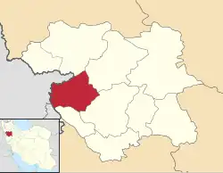 Location of Marivan County in Kurdistan province