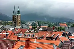 View of the old town of Goslar and the Imperial Palace, both UNESCO World Heritage Sites
