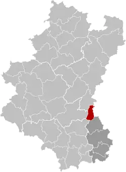 Location of Martelange in Luxembourg province