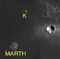 Marth and its satellite crater Marth K