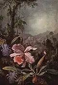 Orchid, Passion Flowers and Hummingbird, 1880, Private collection