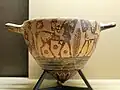 Mastos, breast-shaped cup with pointed nipple base; handles optional