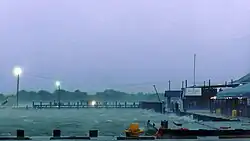 Photograph of rough waters in a storm
