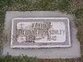 Grave marker of Matthias F. Cowley.