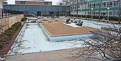Pond in rear of Center