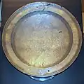 This large "charger" was a pewter plate used to serve food aboard ship.