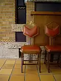 Original chairs by Wright, now in the Meiji Mura Museum