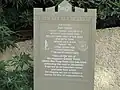 Memorial plaque of Camp Yona