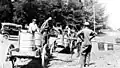 Filling oil drums, 1919