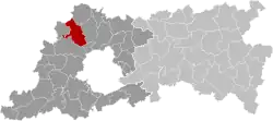 Location of Merchtem in Flemish Brabant