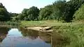 An abandoned marl pit has turned into a small pond (July)