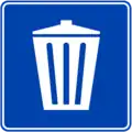 Litter container - road sign Mexico