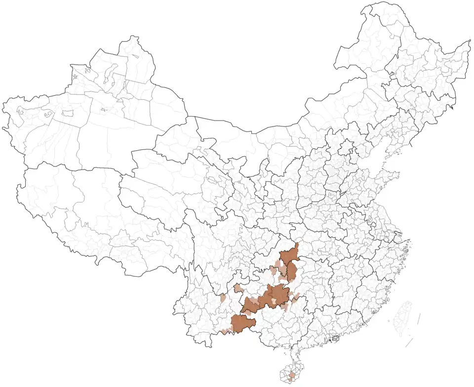 Map of the Miao (0.79%).
