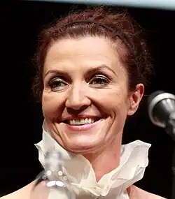 Michelle Fairley portrays Margaret Beaufort