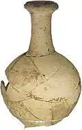 A 3rd century creamware flagon probably used to hold wine.